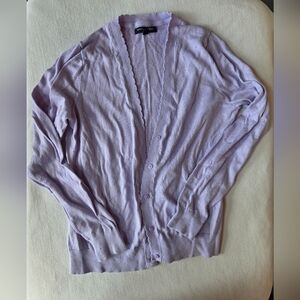 Banana Republic Button-Up Lavender Cardigan Sweater Size Small